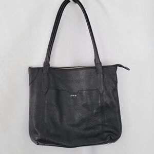 Lodis Kiera Black Leather Shoulder Bag EUC
